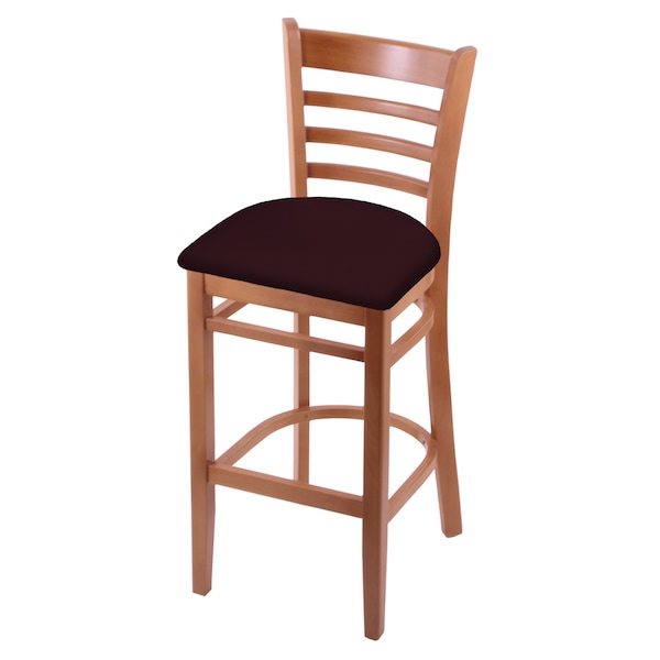 Holland Bar Stool Co 25" Counter Stool, Medium Finish, Canter Bordeaux Seat 314025Med005 - main
